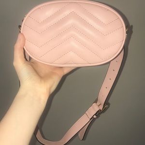 Nude pink belt bag